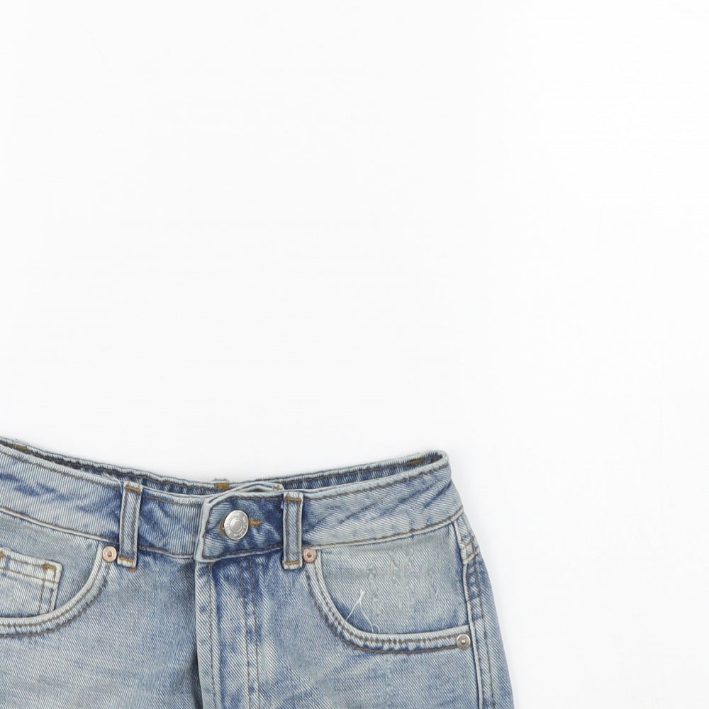 Topshop Womens Blue  Denim Cut-Off Shorts Size 26 in