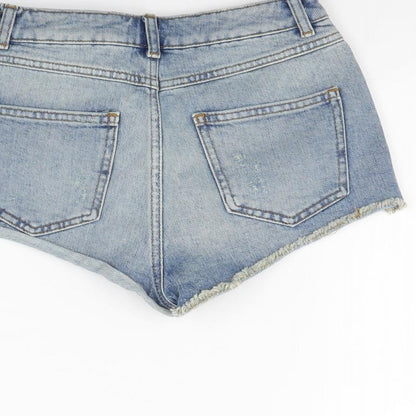 Topshop Womens Blue  Denim Cut-Off Shorts Size 26 in