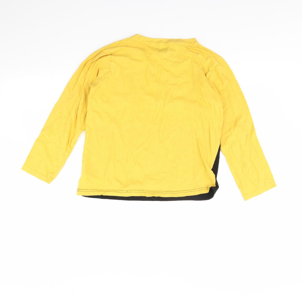 Back view of Fortnite boys’ yellow basic t-shirt, size M, - fortnite