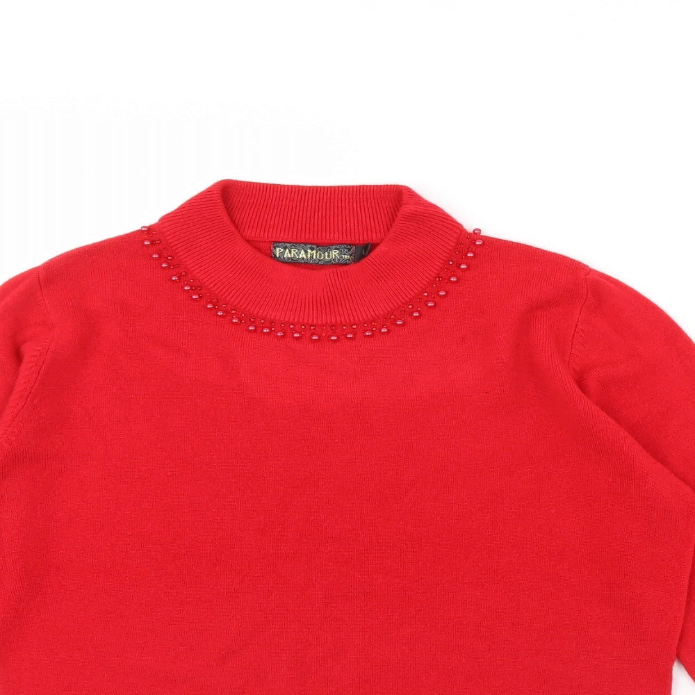 Womens UK Size L Paramour Red Pullover Jumper