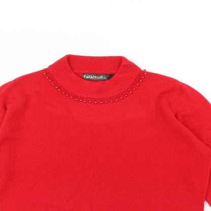 Womens UK Size L Paramour Red Pullover Jumper