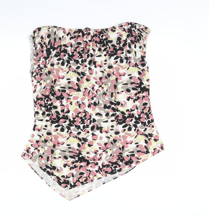 M&s Womens Multicoloured Geometric  Basic Blouse Size 18