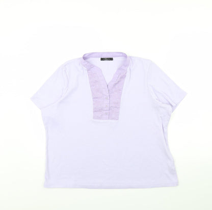 Womens UK Size L BM Purple Basic Blouse