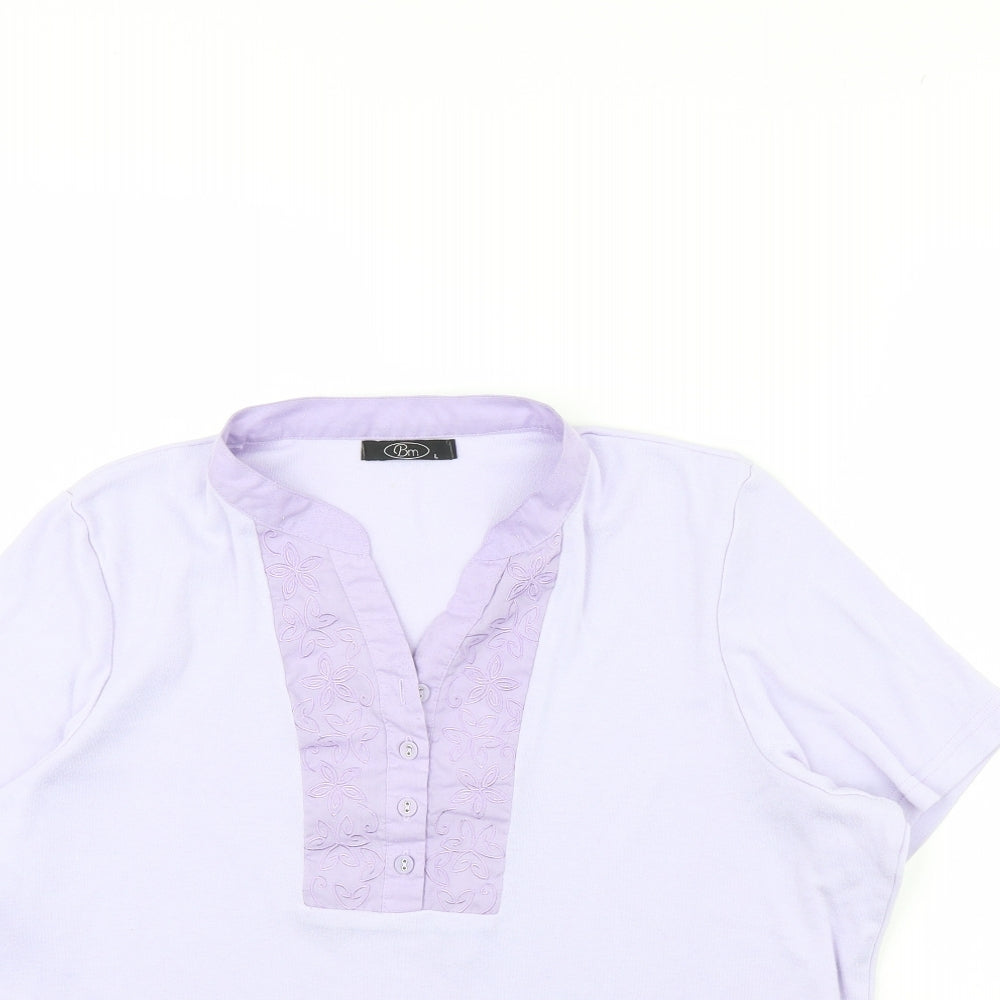 Womens UK Size L BM Purple Basic Blouse