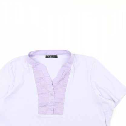 Womens UK Size L BM Purple Basic Blouse