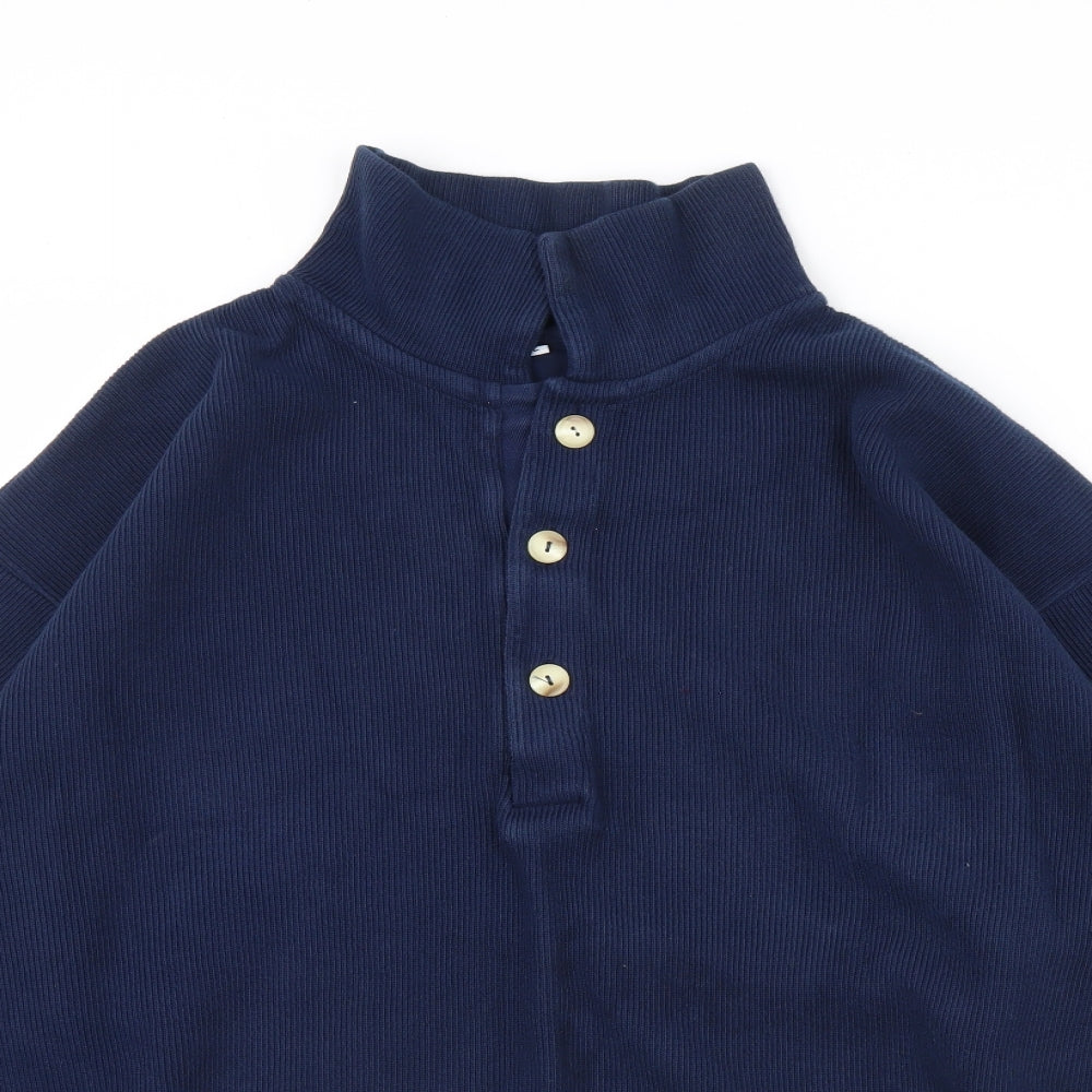 Preworn Mens Blue   Henley Jumper Size S