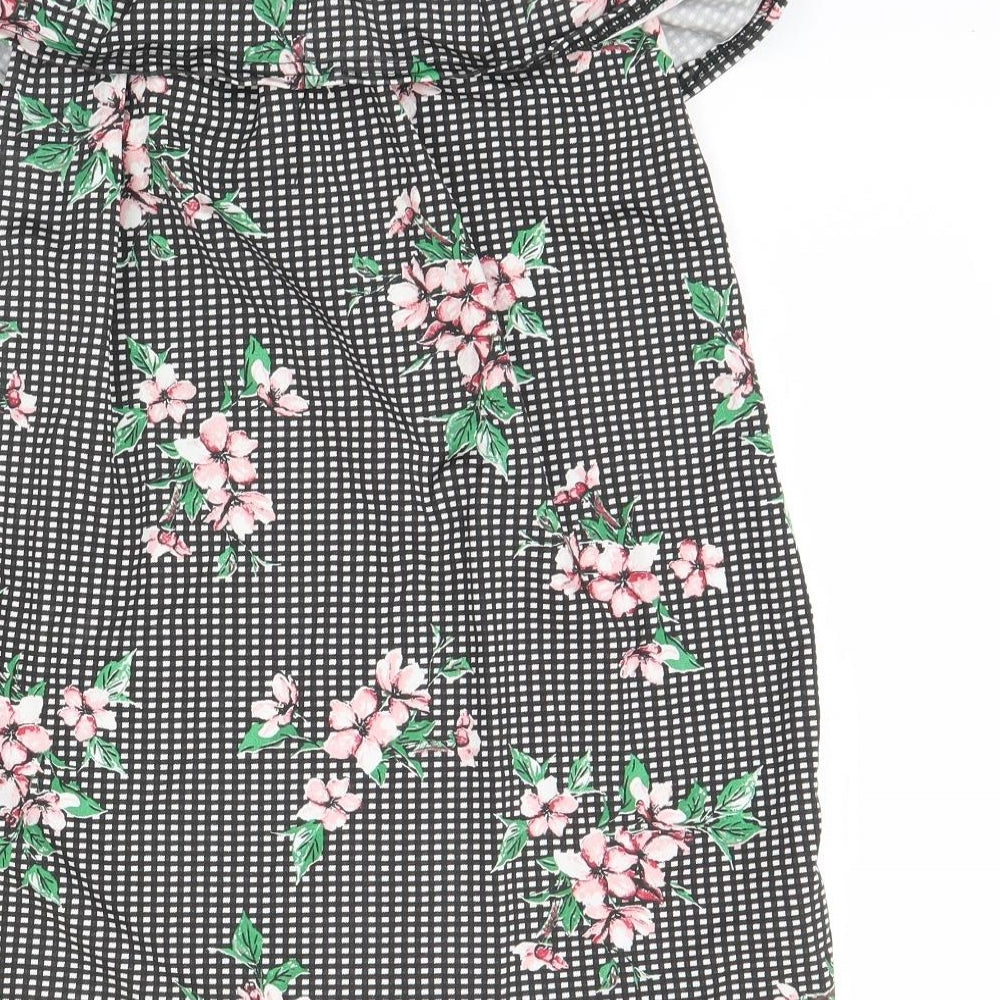 Womens UK Size 12 Bella Moda Black Basic Blouse