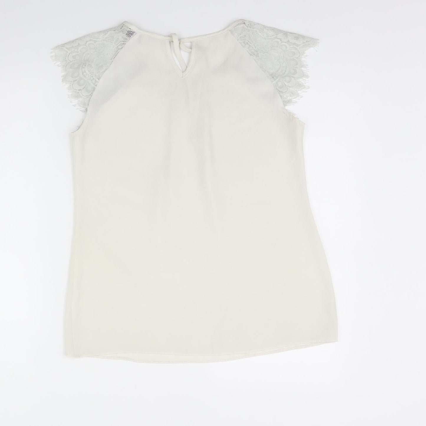 Womens UK Size 10 Billie & Blossom Ivory Basic T-Shirt