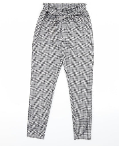 Shein  Womens Black Plaid  Trousers  Size XS L28 in