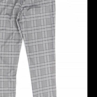 Shein  Womens Black Plaid  Trousers  Size XS L28 in