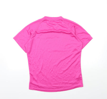 Back view of Hi Gear women’s pink basic t-shirt, size UK 12