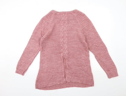 Womens UK Size M Peacocks Pink Pullover Jumper
