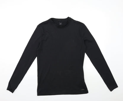 Womens UK Size L River Island Black Basic T-Shirt