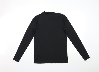 Womens UK Size L River Island Black Basic T-Shirt