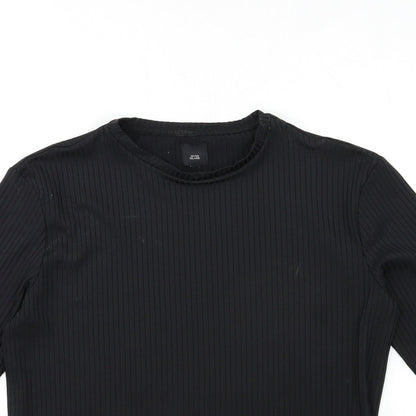 Womens UK Size L River Island Black Basic T-Shirt