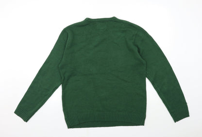Preworn Mens Green  Knit Pullover Jumper Size L