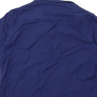 Topman Mens Blue    Button-Up Size L