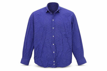 Mens UK Size 15.5 Marks and Spencer Blue  Button-Up Long Sleeve Casual Shirt