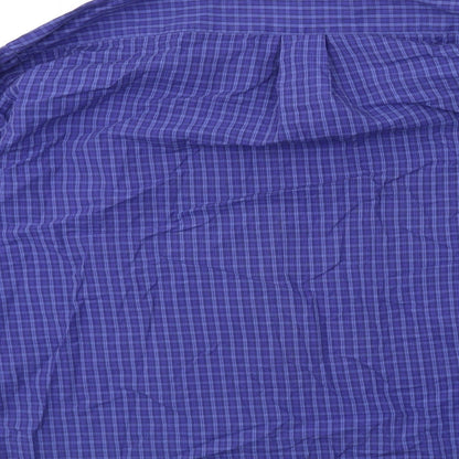 Mens UK Size 15.5 Marks and Spencer Blue  Button-Up Long Sleeve Casual Shirt