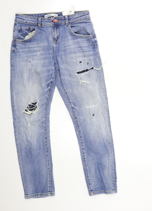 Zara Womens Blue  Denim Mom Jeans Size 4 L27 in