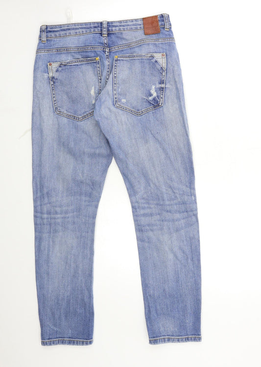 Zara Womens Blue  Denim Mom Jeans Size 4 L27 in