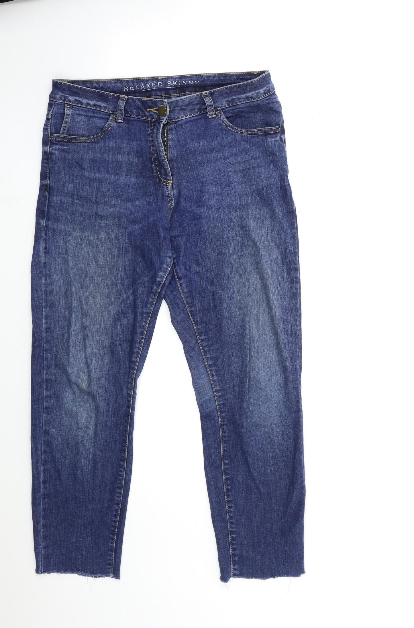 Womens UK Size 10 Marks and Spencer Regular Fit Straight Blue Jeans