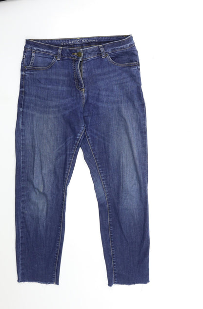 Womens UK Size 10 Marks and Spencer Regular Fit Straight Blue Jeans