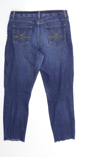 Womens UK Size 10 Marks and Spencer Regular Fit Straight Blue Jeans