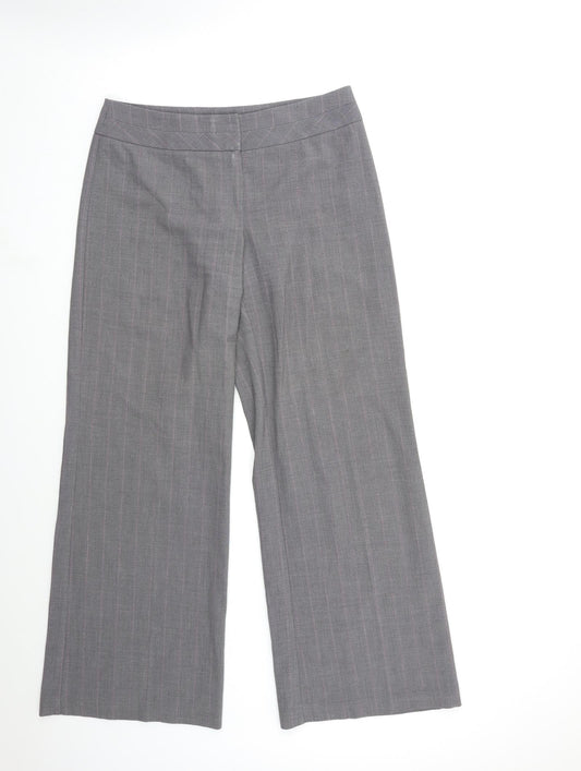Womens UK Size 12 Marks and Spencer Regular Fit  Grey Trousers
