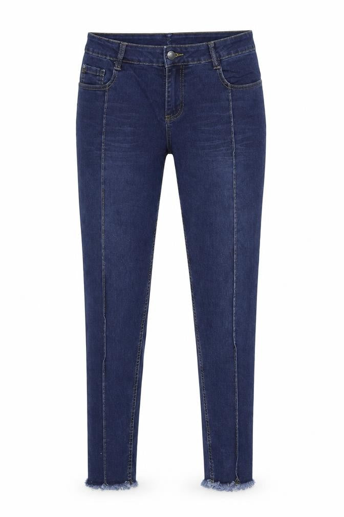 Front view of Reload women’s blue denim skinny jeans, size UK 30, in, 30-inch leg
