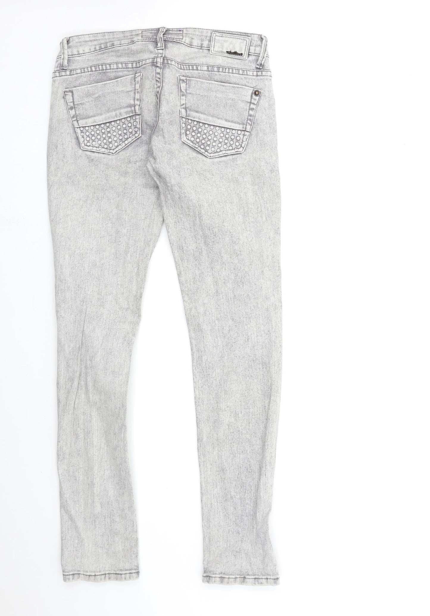 Exclusive Style Womens Grey  Denim Skinny Jeans Size 28 in L31 in