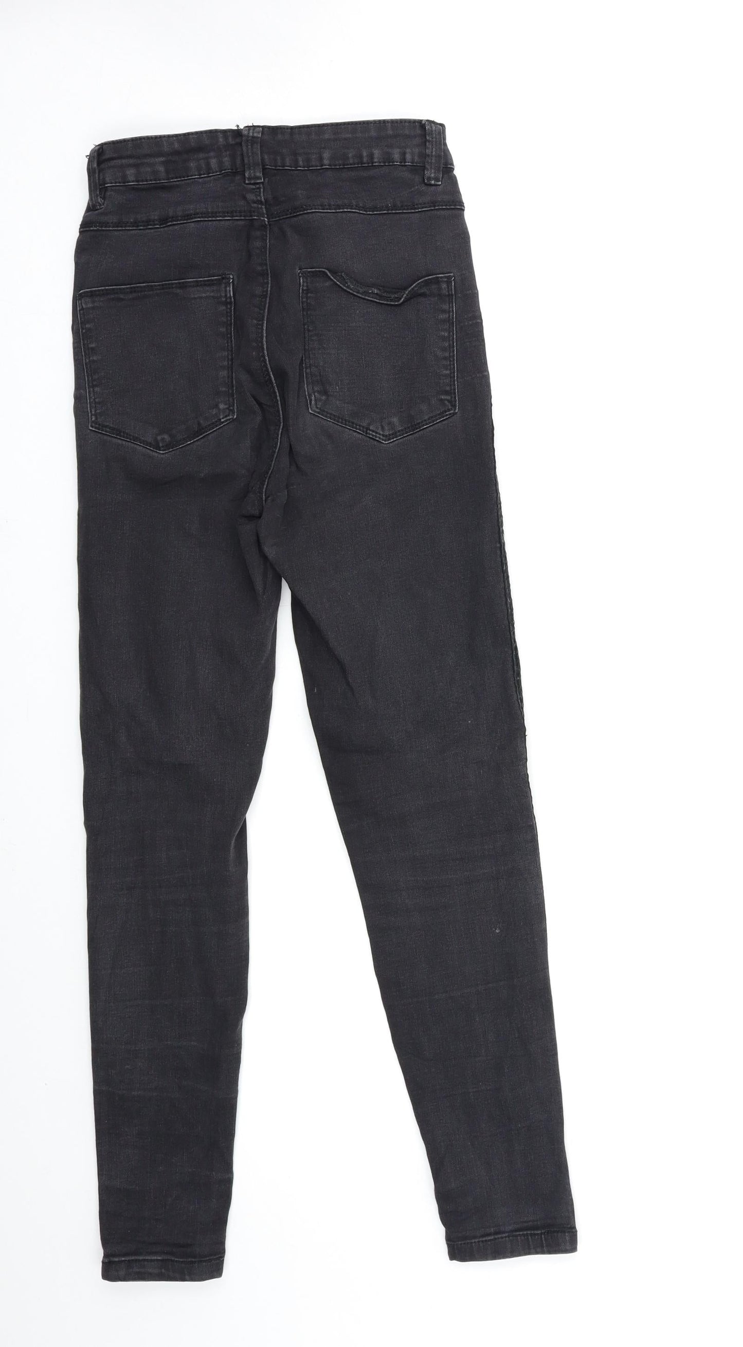 Womens UK Size 23 in Preworn Regular Fit Skinny Black Jeans