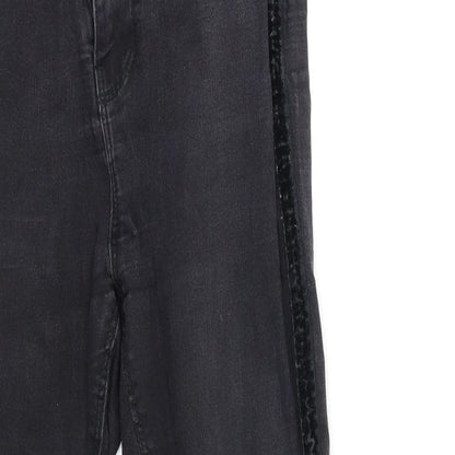 Womens UK Size 23 in Preworn Regular Fit Skinny Black Jeans