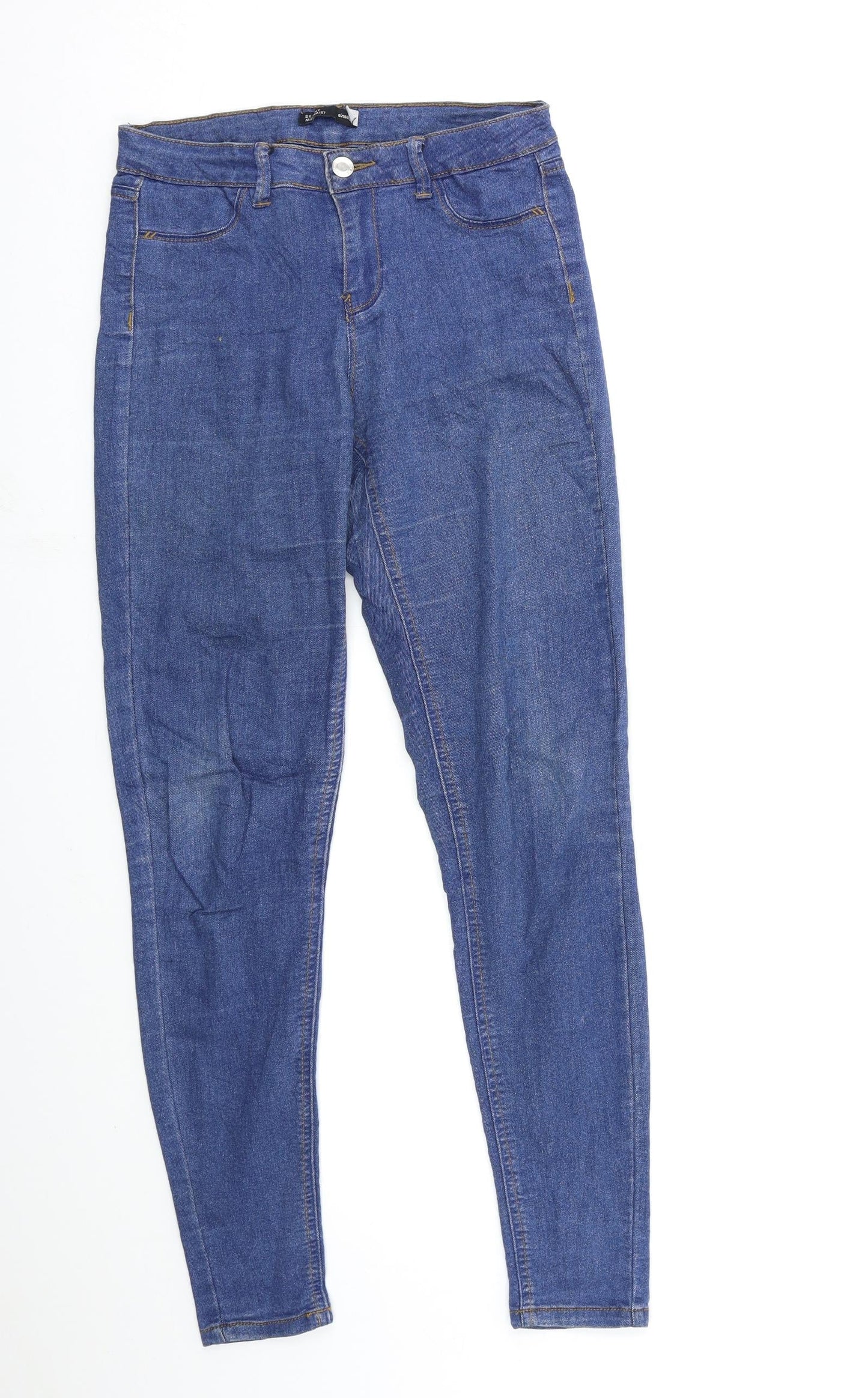 Womens UK Size 8 SINSAY Regular Fit Skinny Blue Jeans