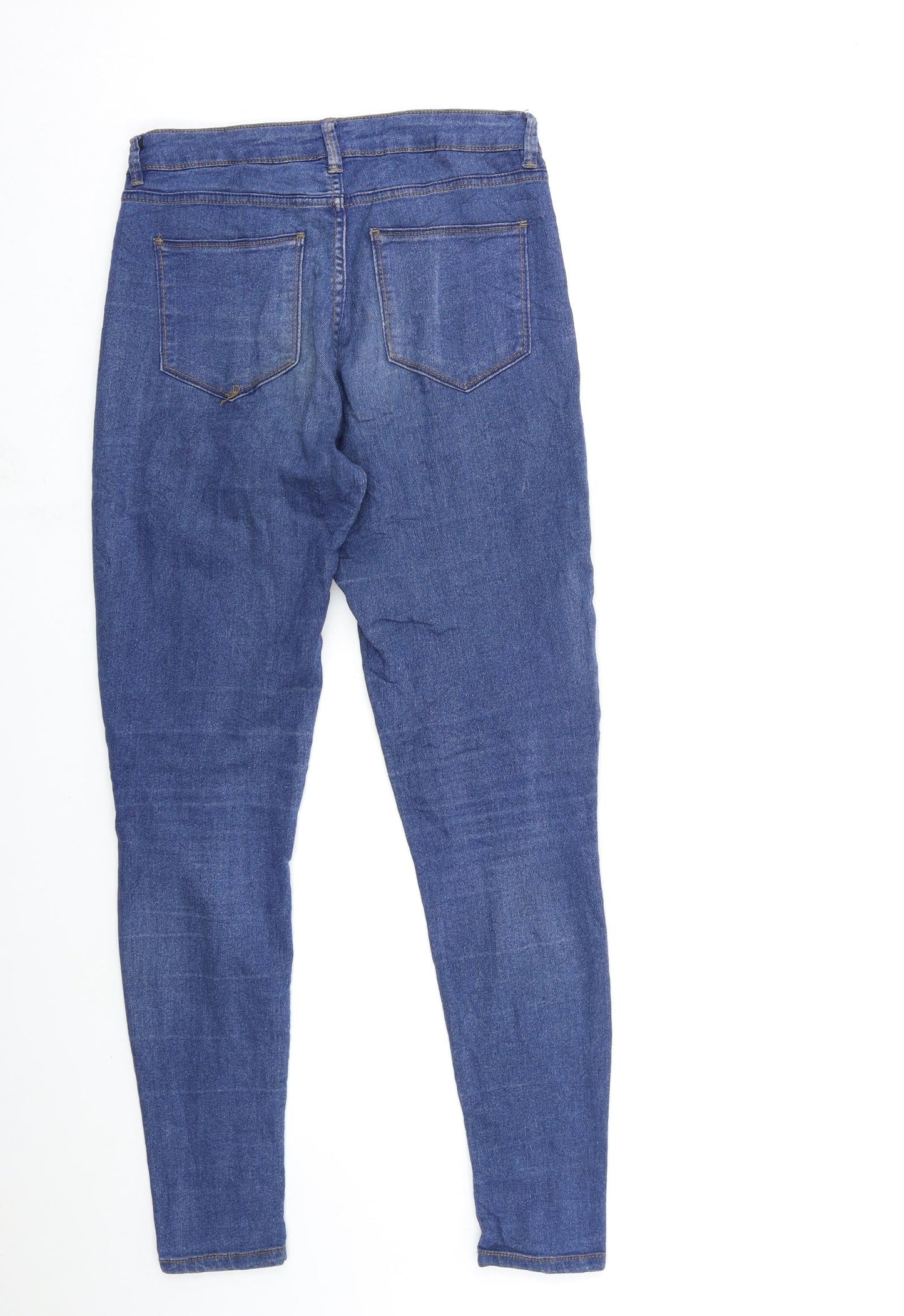 Womens UK Size 8 SINSAY Regular Fit Skinny Blue Jeans