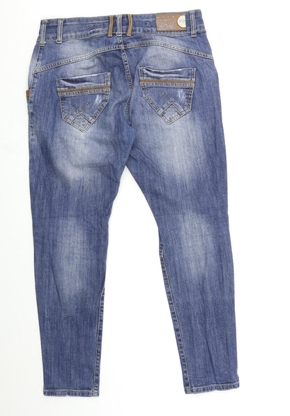blue white Womens Blue  Denim Mom Jeans Size 12 L30 in