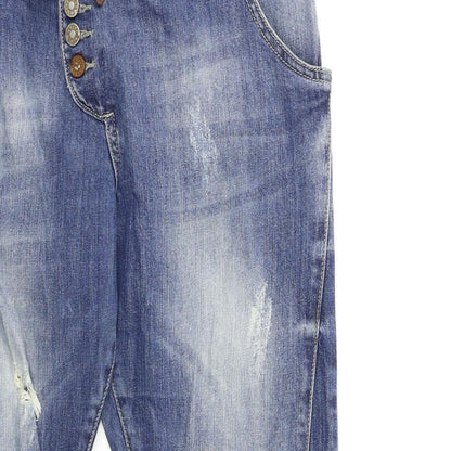 blue white Womens Blue  Denim Mom Jeans Size 12 L30 in