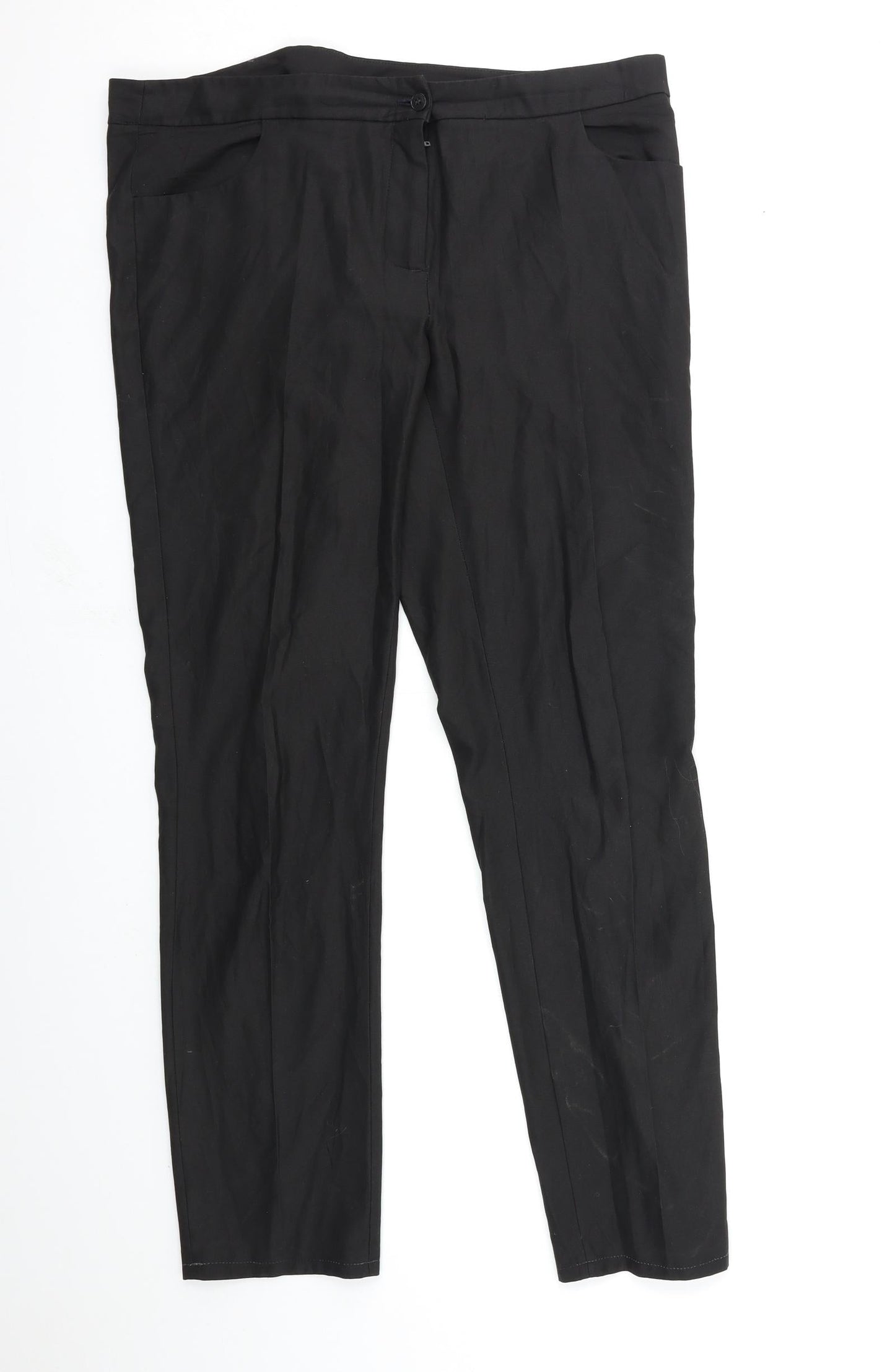 Womens UK Size 38 in Preworn Regular Fit  Black Trousers