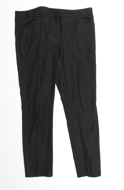 Womens UK Size 38 in Preworn Regular Fit  Black Trousers