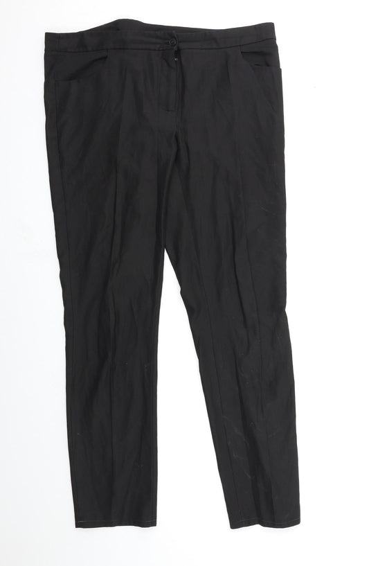 Womens UK Size 38 in Preworn Regular Fit  Black Trousers