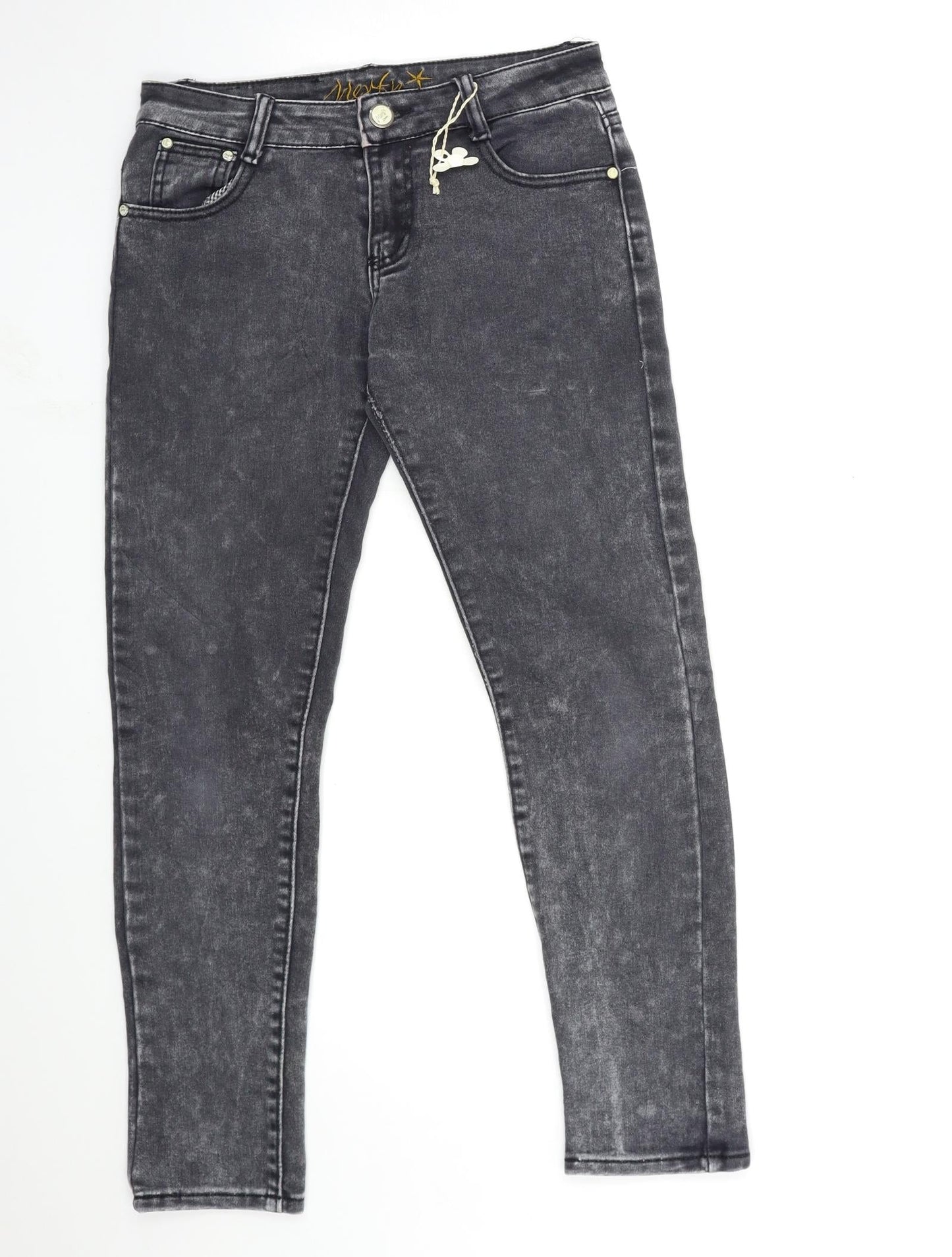 Womens UK Size 28 in Preworn Regular Fit Skinny Grey Jeans
