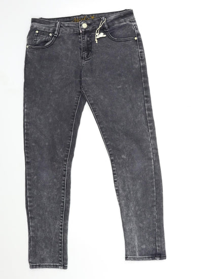 Womens UK Size 28 in Preworn Regular Fit Skinny Grey Jeans
