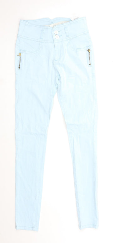 b&d Womens Blue  Denim Skinny Jeans Size S L27 in