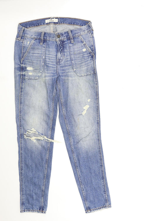 Hollister Womens Blue  Denim Skinny Jeans Size 25 in L29 in