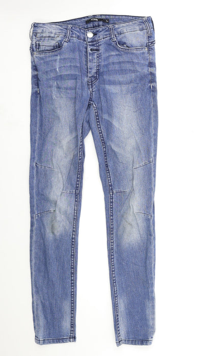 Womens UK Size 8 SINSAY Regular Fit Skinny Blue Jeans