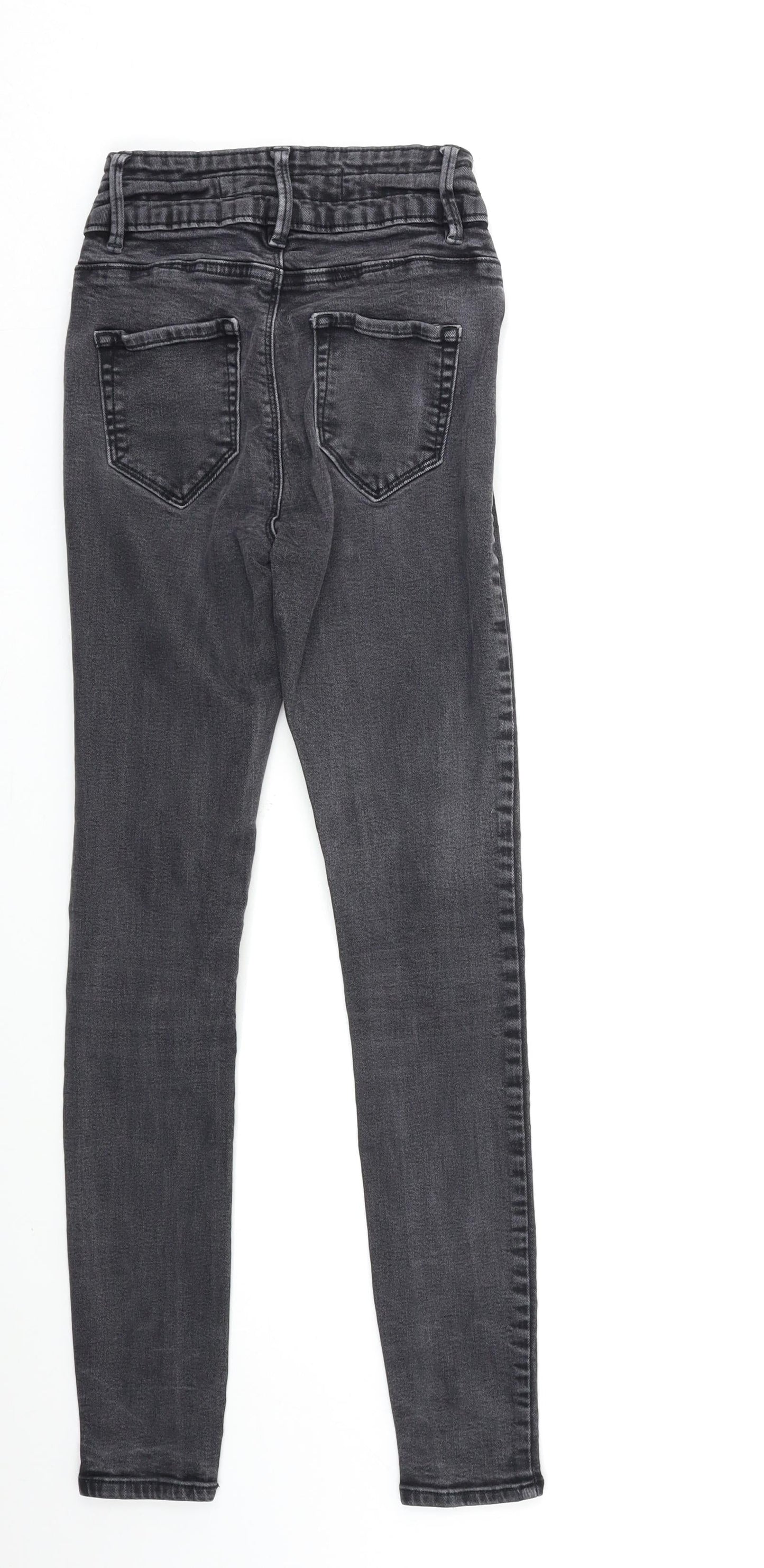 Denim & Co. Womens Grey  Denim Skinny Jeans Size 6 L28 in