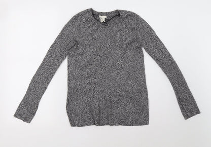 H&M Womens Grey   Pullover Sweatshirt Size M