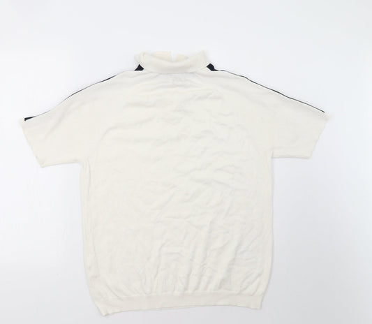 River Island Mens White    Polo Size L