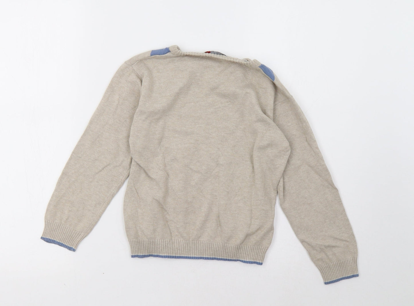 Rebel Boys Beige Geometric  Pullover Sweatshirt Size 5-6 Years