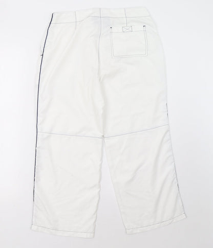 l.f.l Womens White   Cropped Trousers Size 12 L24 in